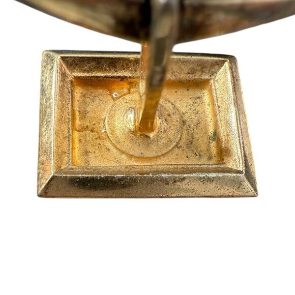 VTG Da Vinci Cufflinks Sterling Silver With Gold Vermeil  green stones cufflinks - Picture 5 of 9